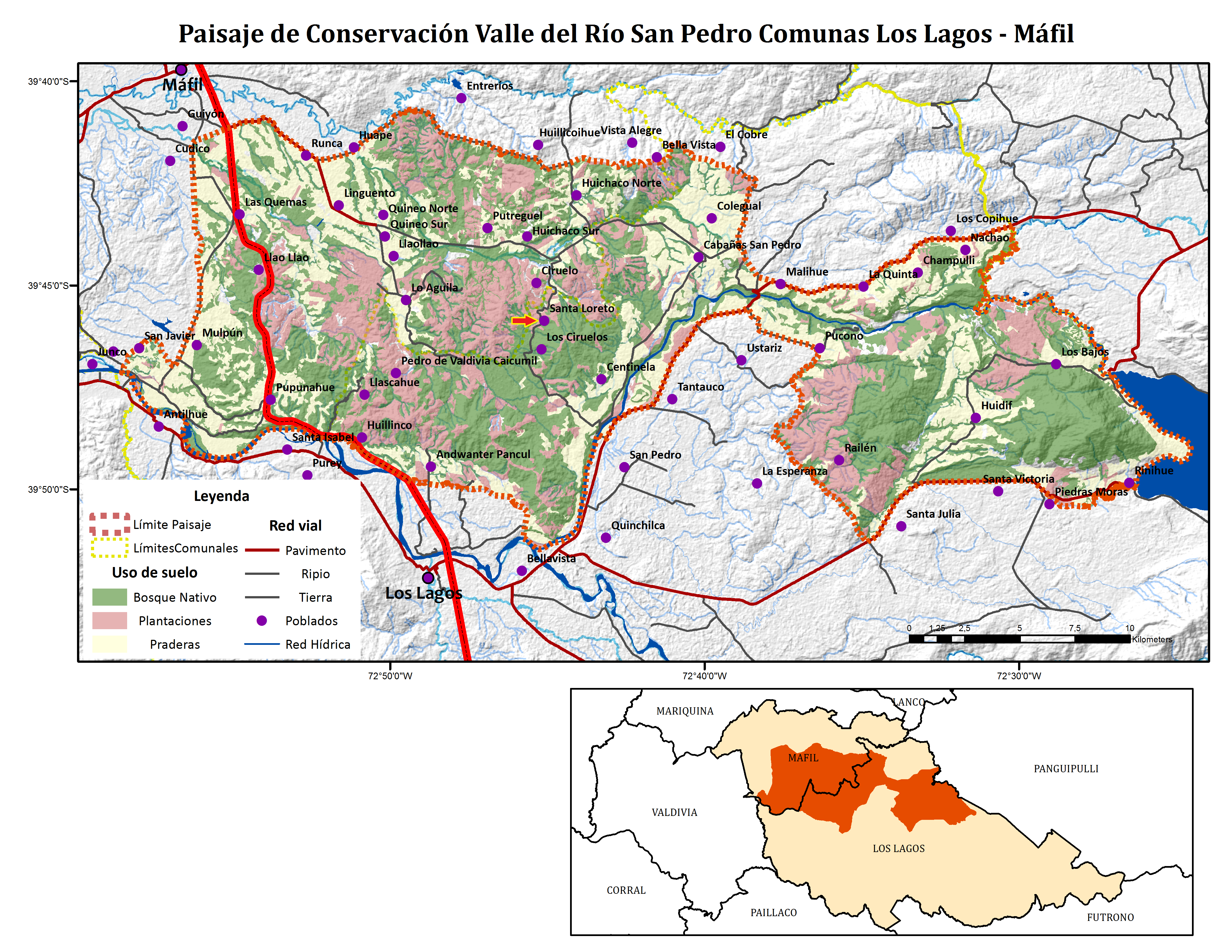 Mapa Paisaje rio San Pedro